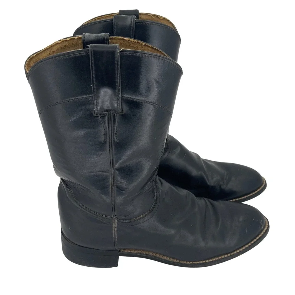 Justin Western Cowboy‎ Boots Brown Leather Men's 5.5 D/ Women's 7 Rodeo Ranch
